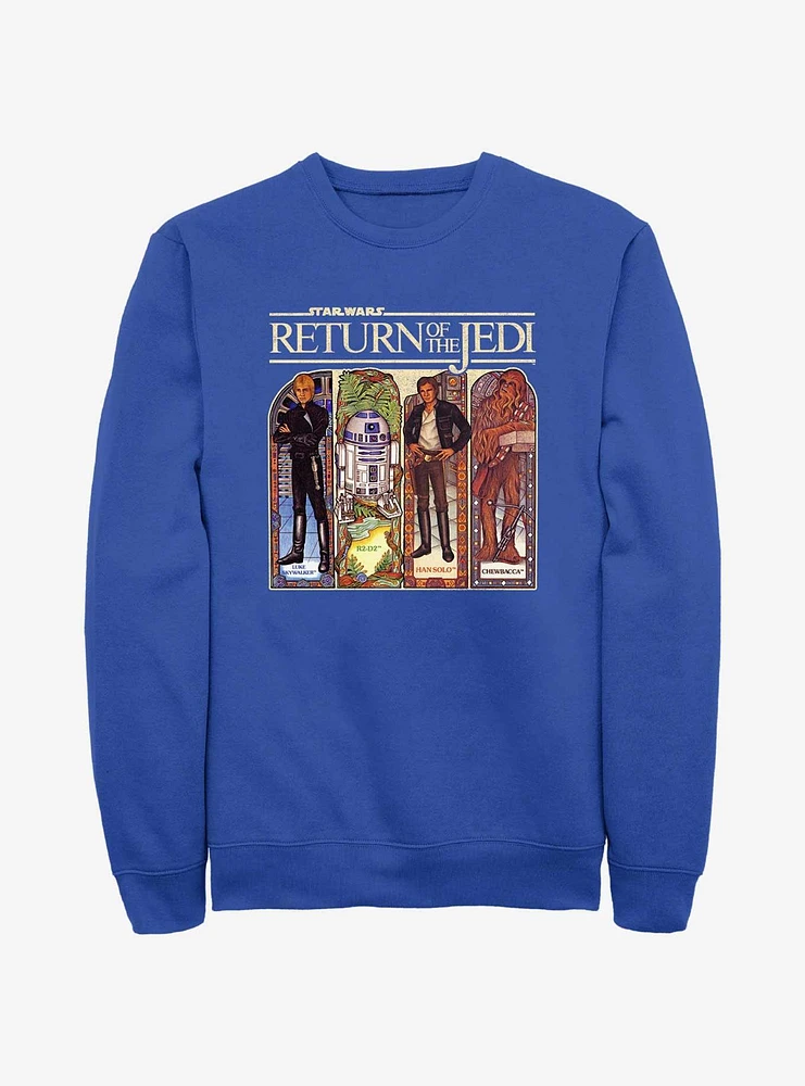 Star Wars Return of the Jedi 40th Anniversary Stained Glass Lineup Sweatshirt