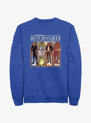 Star Wars Return of the Jedi 40th Anniversary Stained Glass Lineup Sweatshirt