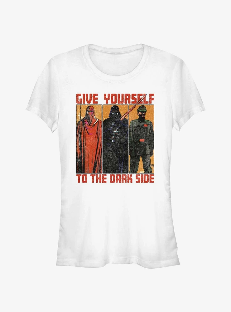 Star Wars Return of The Jedi 40th Anniversary Give Yourself To Dark Side Girls T-Shirt