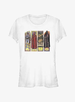 Star Wars Return of the Jedi 40th Anniversary Stained Glass Characters Girls T-Shirt