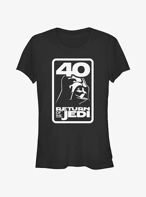 Star Wars Return of the Jedi 40th Anniversary Vader Badge Girls T-Shirt