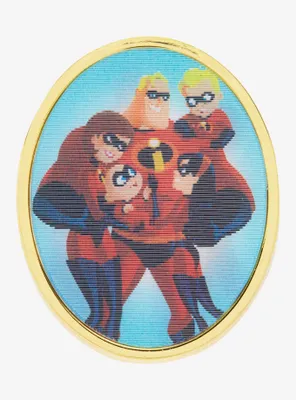 Loungefly Disney Pixar The Incredibles Lenticular Family Portrait Enamel Pin - BoxLunch Exclusive