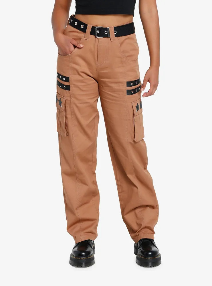Hot Topic Social Collision Grommets & Stars Girls Cargo Pants