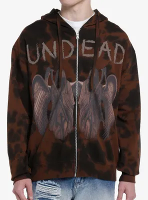 Grim Reaper Brown Tie-Dye Hoodie