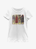 Star Wars Return Of The Jedi Stained Glass Character PanelsYouth Girls T-Shirt