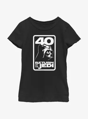 Star Wars Return Of The Jedi 40th Anniversary Badge Youth Girls T-Shirt