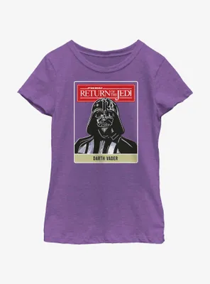 Star Wars Return Of The Jedi Darth Vader Badge Youth Girls T-Shirt