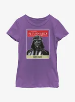 Star Wars Return Of The Jedi Darth Vader Badge Youth Girls T-Shirt