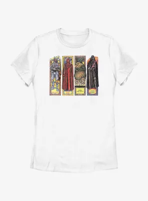 Star Wars Return Of The Jedi Stained Glass Character PanelsWomens T-Shirt
