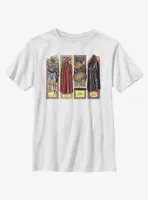 Star Wars Return Of The Jedi Stained Glass Character PanelsYouth T-Shirt