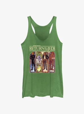 Star Wars Return Of The Jedi Stained Glass Characters Womens Tank Top