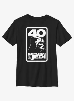 Star Wars Return Of The Jedi 40th Anniversary Badge Youth T-Shirt
