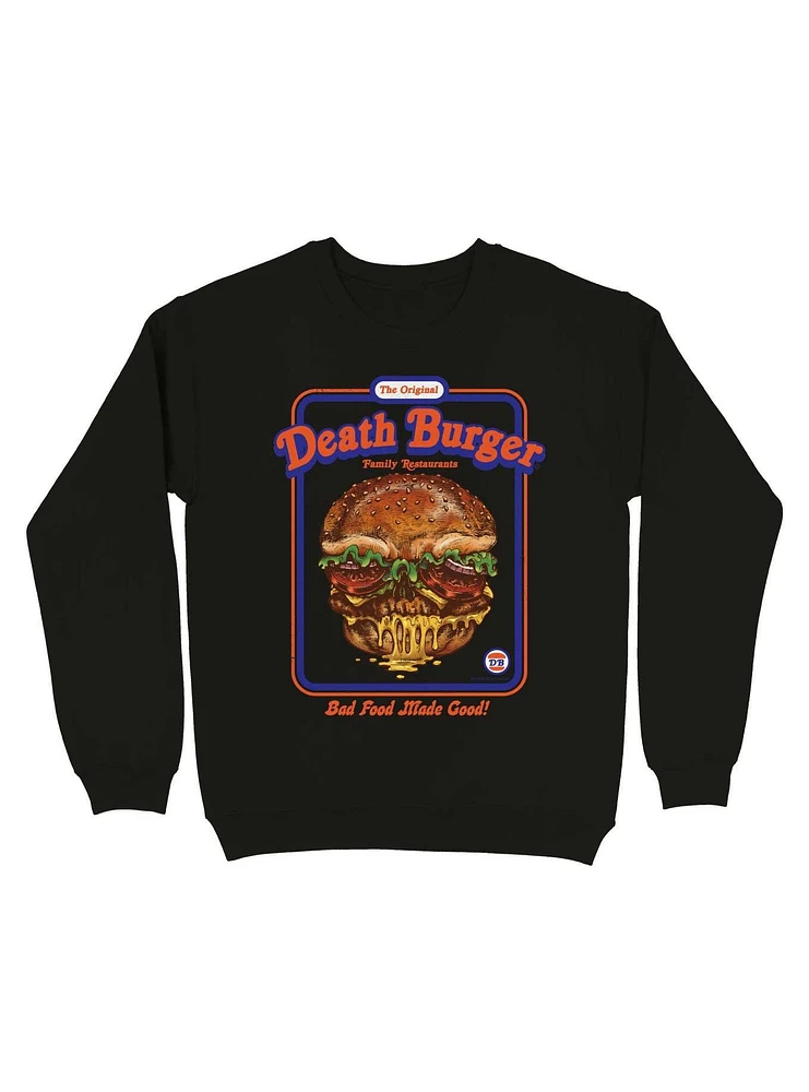 Death Burger Sweatshirt By Steven Rhodes