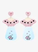 Chibi Cow Abduction Acrylic Statement Earrings - BoxLunch Exclusive 