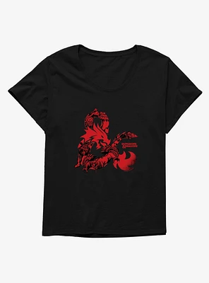 Dungeons & Dragons Red Ampersand Girls T-Shirt Plus