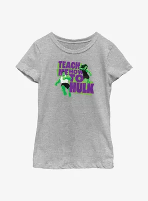 Marvel Hulk And She-Hulk Teach Me How To Youth Girls T-Shirt