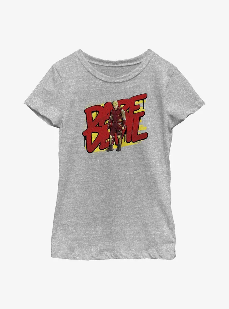 Marvel She-Hulk Daredevil Portrait Logo Youth Girls T-Shirt