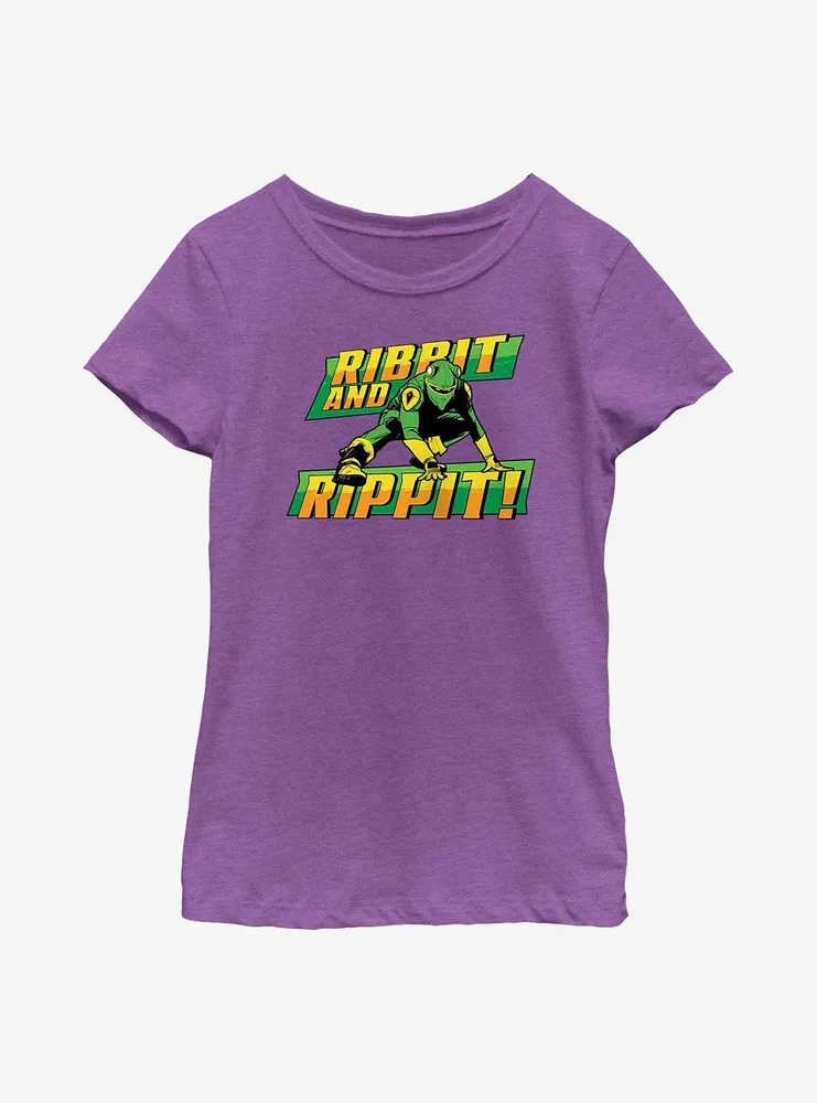 Marvel She-Hulk Ribbit And Rippit Leap-Frog Youth Girls T-Shirt