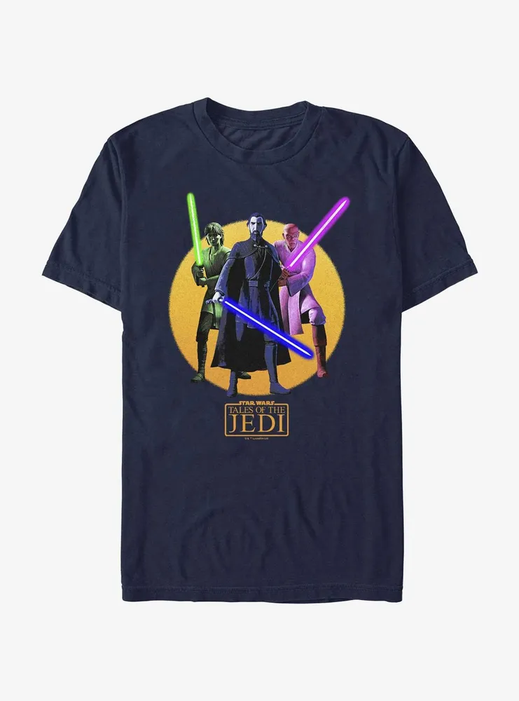 Star Wars: Tales of the Jedi Count Dooku, Qui-Gon Jinn, and Mace Windu T-Shirt