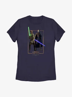 Star Wars: Tales of the Jedi Count Dooku and Qui-Gon Jinn Womens T-Shirt