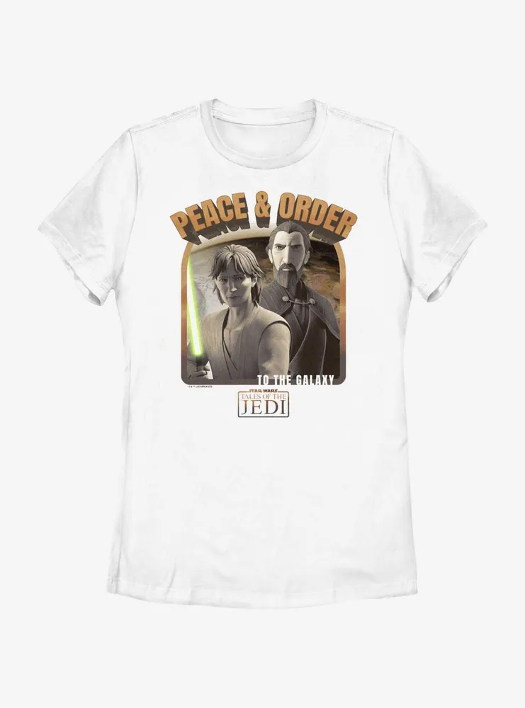 Star Wars: Tales of the Jedi Peace & Order to Galaxy Womens T-Shirt