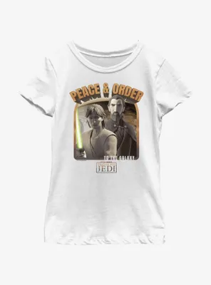 Star Wars: Tales of the Jedi Peace & Order to Galaxy Youth Girls T-Shirt