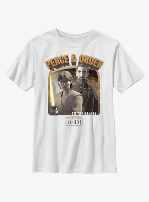 Star Wars: Tales of the Jedi Peace & Order to Galaxy Youth T-Shirt