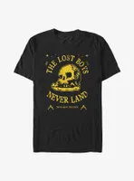 Disney Peter Pan The Lost Boys Never Land Yellow Skull Rock T-Shirt