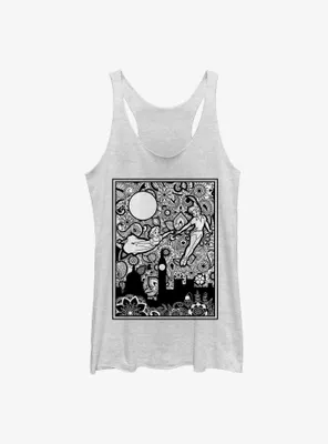 Disney Peter Pan And Wendy Paisley Flying Poster Womens Tank Top