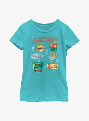 Disney Pixar Cars Take The Scenic Route Youth Girls T-Shirt