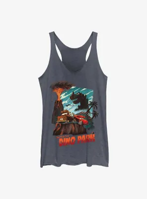 Disney Pixar Cars Greetings From Dino Park Postcard Womens Tank Top