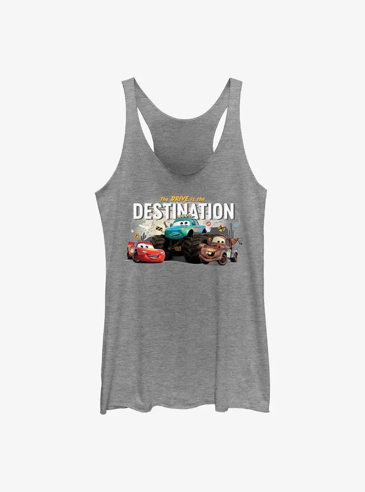 Disney Pixar Cars The Drive Is Destination Womens Tank Top