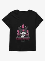 Kuromi Making Mischief Womens T-Shirt Plus