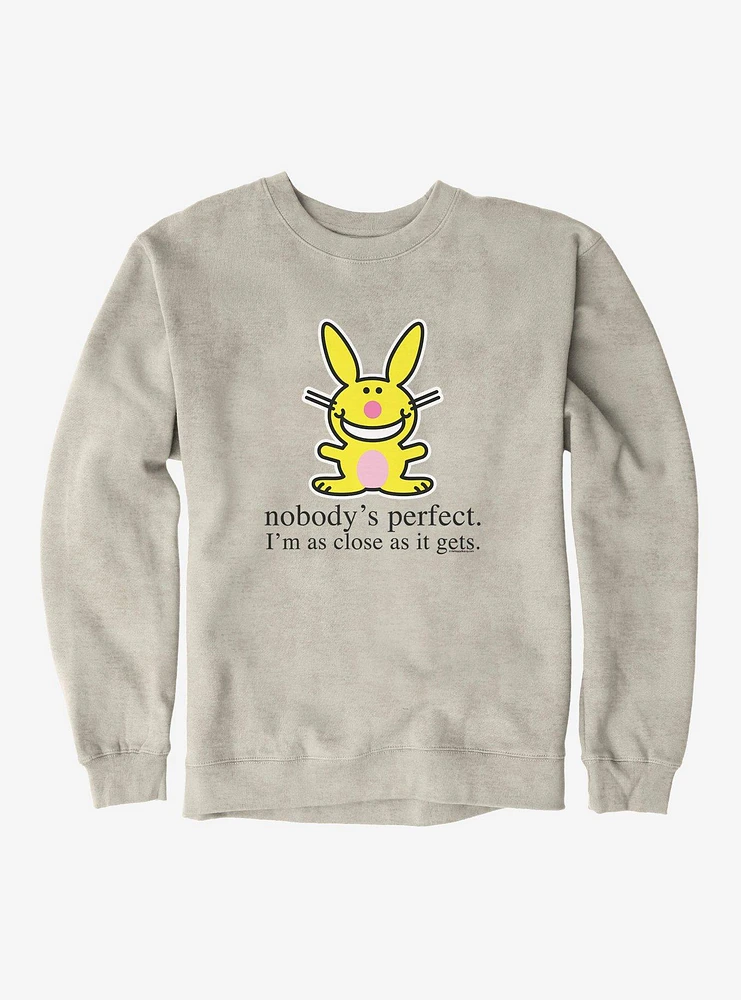 It's Happy Bunny Nobody's Perfect Sweatshirt