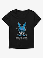 It's Happy Bunny Cute But Crazy Girls T-Shirt Plus