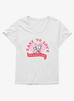 It's Happy Bunny Easy To Love Girls T-Shirt Plus