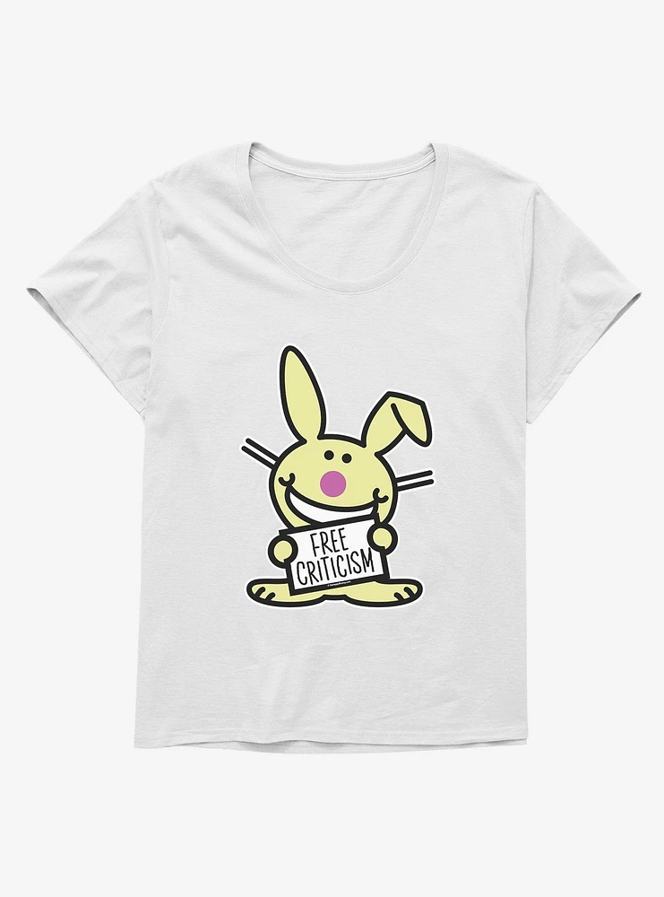 It's Happy Bunny Free Criticism Girls T-Shirt Plus