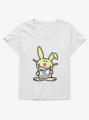 It's Happy Bunny Free Criticism Girls T-Shirt Plus