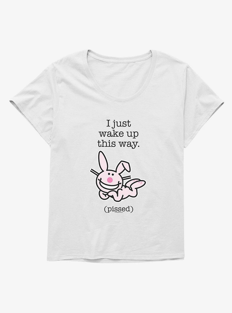 It's Happy Bunny I Wake Up Pissed Girls T-Shirt Plus