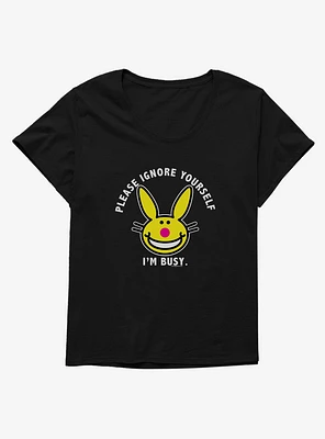 It's Happy Bunny Ignore Yourself Girls T-Shirt Plus
