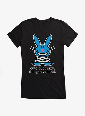 It's Happy Bunny Cute But Crazy Girls T-Shirt