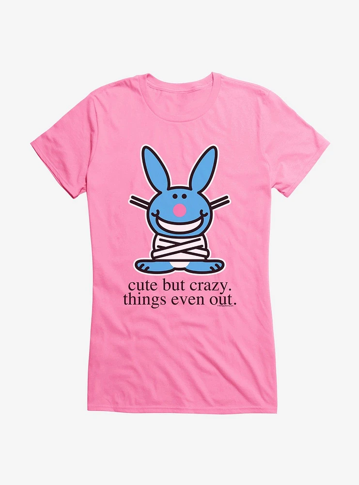 It's Happy Bunny Cute But Crazy Girls T-Shirt