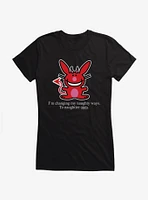 It's Happy Bunny Naughtier Ways Girls T-Shirt