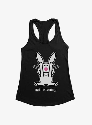 It's Happy Bunny Not Listening Girls Tank