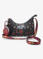 Loungefly Stranger Things Hellfire Club Icons Allover Print Crossbody Bag