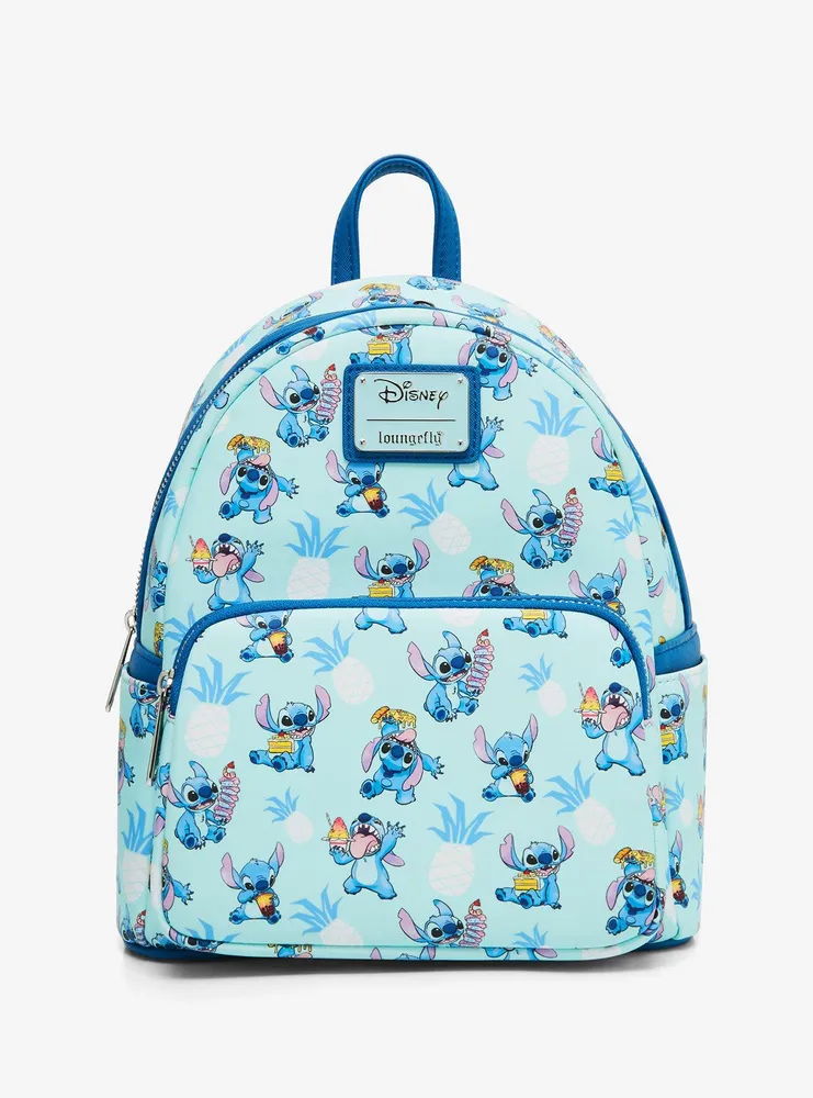 Loungefly Disney Lilo & Stitch Snacking Stitch Allover Print Mini Backpack - BoxLunch Exclusive