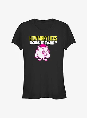 Tootsie Roll Mr. Owl How Many Licks Girls T-Shirt