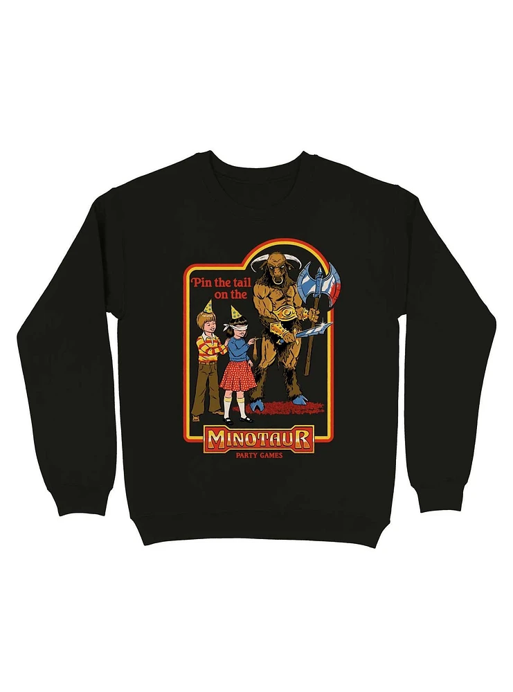 Pin the Tail on Minotaur Sweatshirt By Steven Rhodes