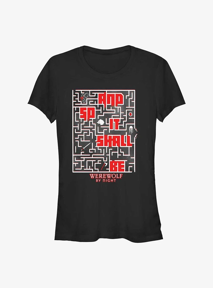 Marvel Studios' Special Presentation: Werewolf By Night And So It Shall Be Maze Girls T-Shirt