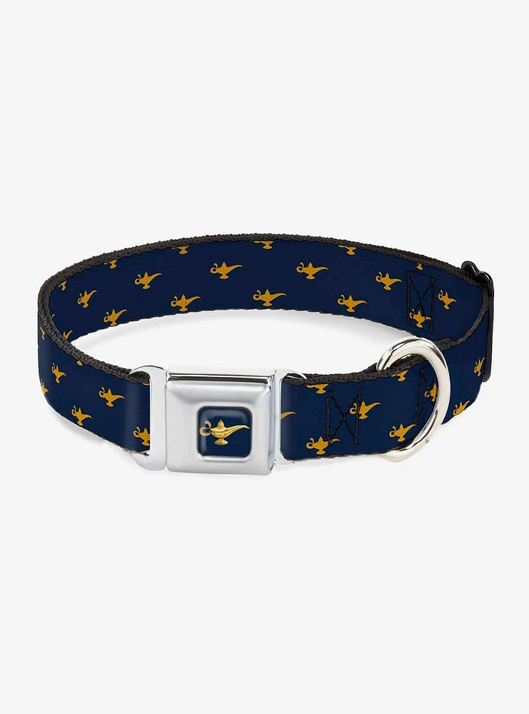 Disney Aladdin Genie Lamp Monogram Seatbelt Buckle Dog Collar